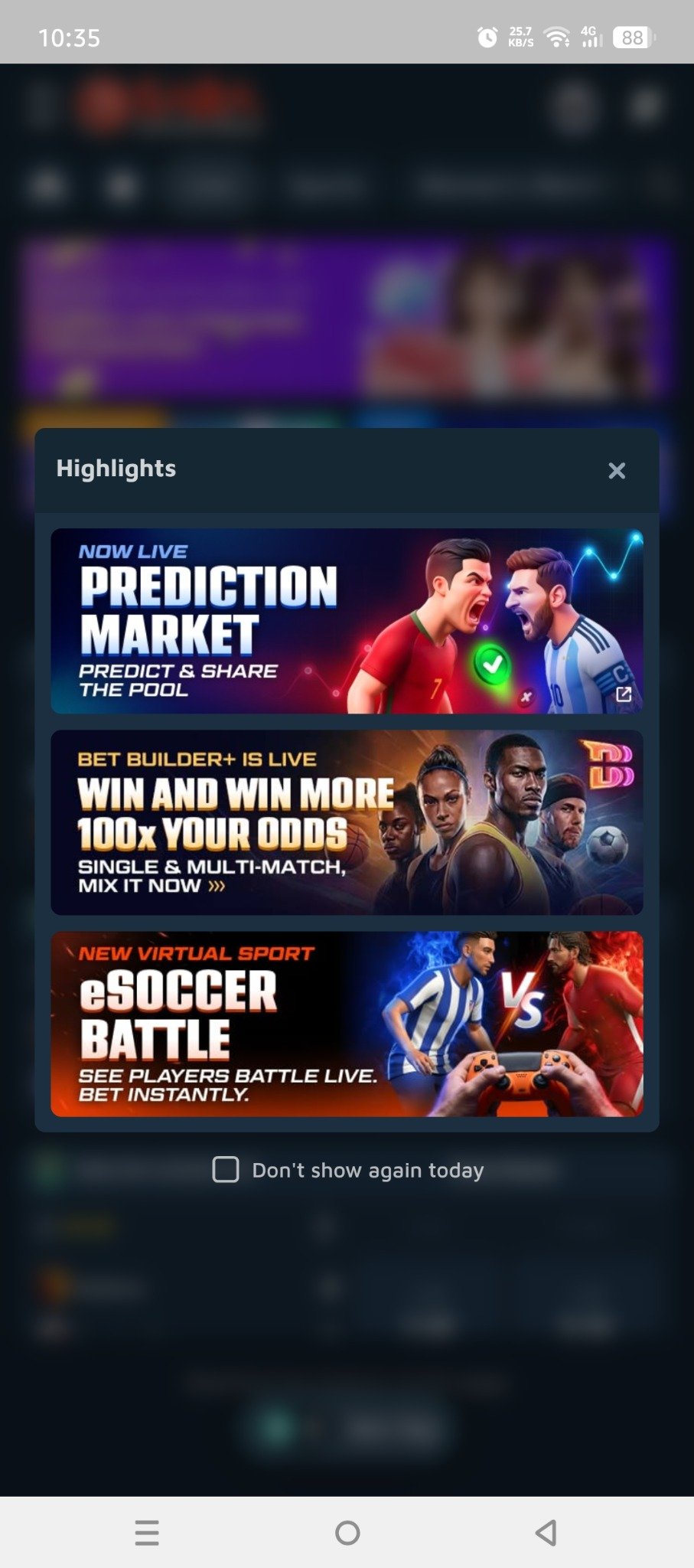 BetCX7 app screenshot 7
