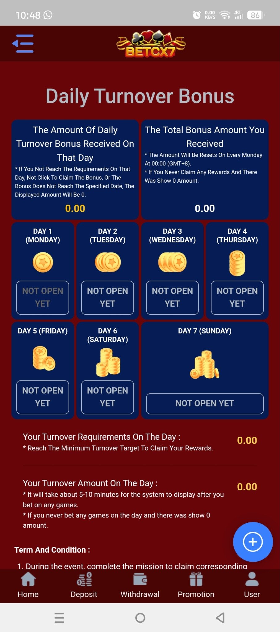 BetCX7 app screenshot 11